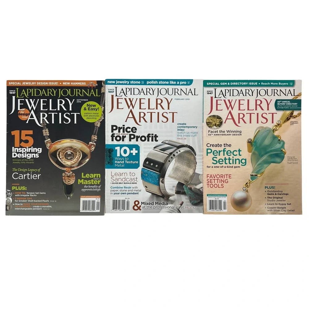 Lapidary Journal Jewelry Artist Magazine Lot of 9 2010-2020 Jewelry Making Craft